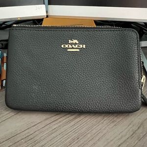 Coach double pocket clutch